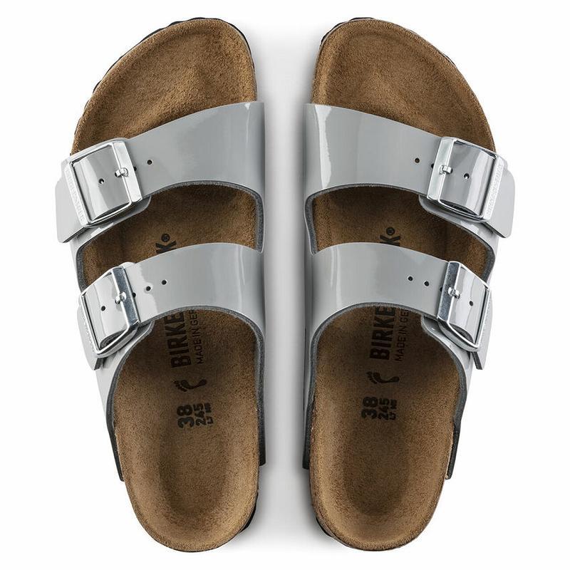 Arizona Birkenstock Lakovane Birko Flor Damske Strieborne | SK 49HAP